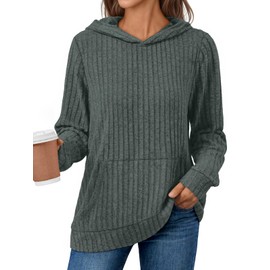 AUTOMET Womens Oversized Hoodies Long Sleeve Casual Sweaters Fall Loose Fleece Sweatshirts Winter Clothes with Pocket Green S