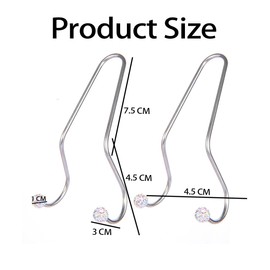 JNNJ 2 x Durable Stainless Steel Storage Hooks for Cars, Bling Car Seat Hooks, Universal Multifunctional Back Seat Headrest Hook for Women Cars (AB Colour)