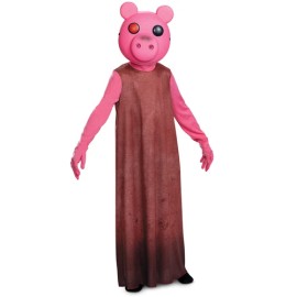 Disguise Kids Piggy Costume Classic Outfit Medium 7 8 Horror Game Half Mask Gloves