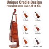 Musbeat Cello Stand with Bow Holder, Handcrafted Mahogany Wood Floor