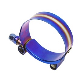 Kyostar 2" T-Bolt Hose Clamp Adjustable Stainless Steel Titanium Blue Clamp Diameter Ranger for 2 inch (53mm - 61mm)