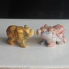 HLbshi Hand Carved Mixed Gemstone Crystal Bear Figurine Animal Carving