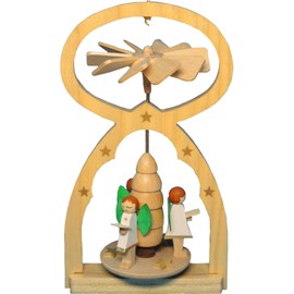 Angel Choir Miniature Pyramid 3 x 5 Inch Wood Christmas Ornament Figurine