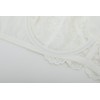 Women's Lace Underwire Unlined Full Coverage Bra - Microfiber Cream