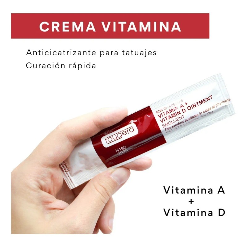 Crema Vitamina A&d 10pzs, Para Tatuaje Curación Más Rápida