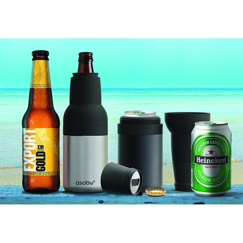 Asobu Frosty Beer Holder 2 Go Vacuum Insulated Double Walled