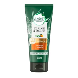 HERBAL ESSENCES Bio:Renew, Acondicionador Sin Sal, 6X Aloe Vera y Mango, Repara y Protege el Cabello, 90% Origen Natural, 250 ml