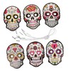TEHAUX Day of The Dead Paper Masks 6pcs Decorative Masks
