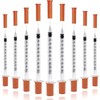1ml Syringes with Needle, Dispensing Measuring Tool Plastic, 14-Pack 31G