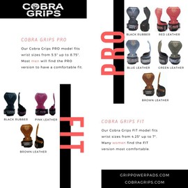 Cobra Grips PRO Best Weight Lifting Gloves, Heavy Duty Straps, Alternative to Power Lifting Hooks, Power Lifting, for Deadlifts with Built in Adjustable Neoprene Padded Wrist Wrap Support.