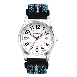 Lancardo Stylish Elastic Quartz Watch: Adjustable Stretch Woven Braided Strap Easy-Read 24-Hour HD Dial Perfect for Any Occasion