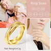 Triple Rings Rolling Stackable Band Rings for Women，rotatable Anti anxiety