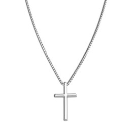 Ikacvb Cross Necklace For Men Women Christian Gifts Jewelry Silver Cross Chain Adult Women Mens Cross Necklaces Stainless Steel Cross Pendant Christmas