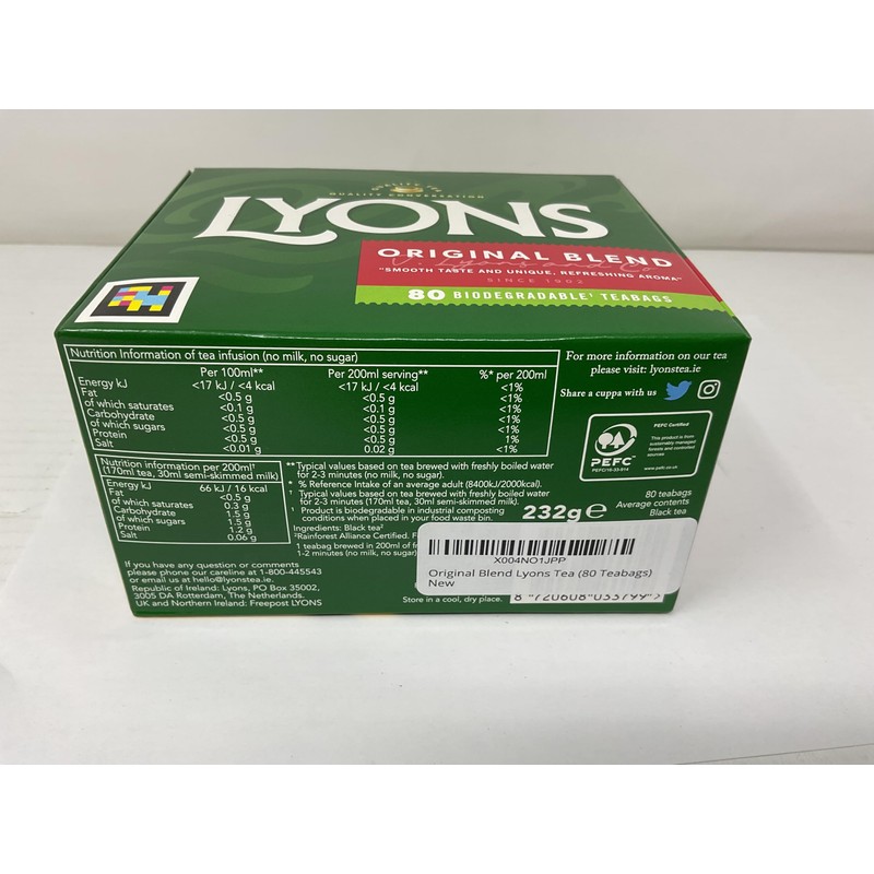 Original Blend Lyons Tea (80 Teabags)