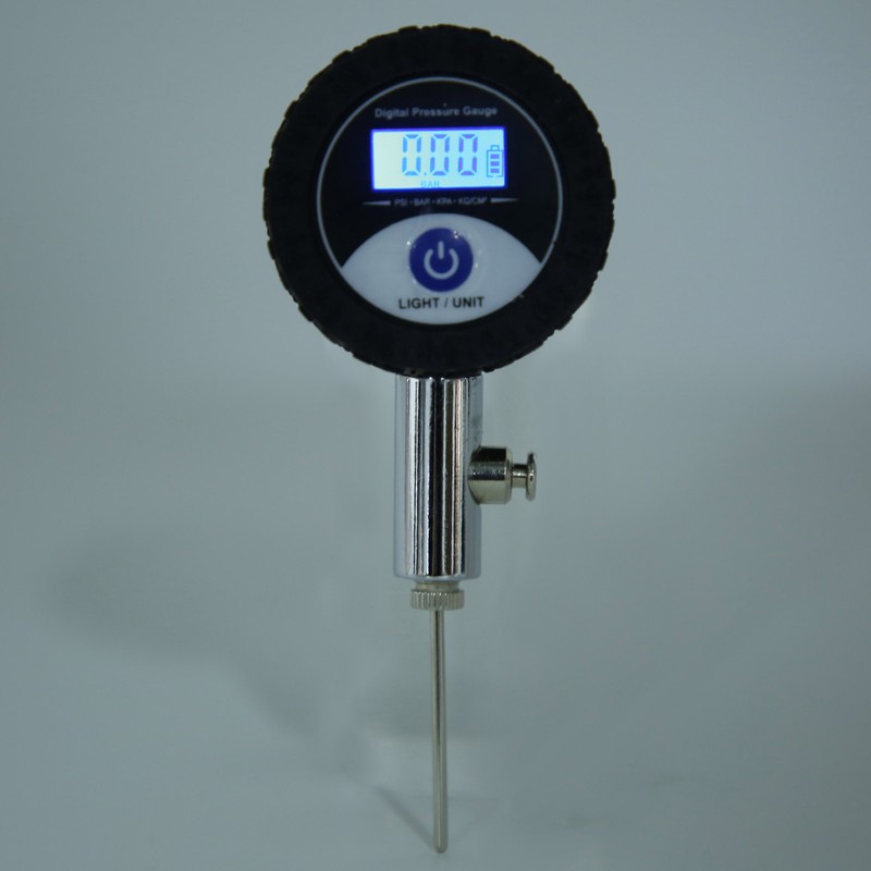 Mini Soccer Ball Pressure Gauge Volleyball Basketball Barometers with Digital