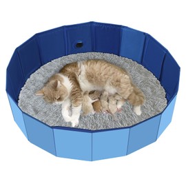 Cat Birthing Box,Whelping Box for Cats,Cat Birthing Nesting Box，Whelping Pool,Cat Birth Supplies,Foldable Cat Bath Pool,Convenient Storage, Easy to Clean，Can be Used Indoors or Outdoors