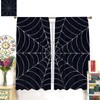 Spider Web - Cortinas opacas para niños, fondo negro, recámara