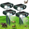 2026 Solar Animal Repellent Outdoor: 4Pack Ultrasonic Deer Repellent Devices