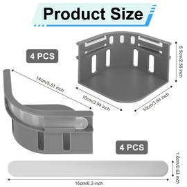 4pcs Lock Sheet Holders, Bed Sheets Corners Tighter with 4 Corner Fitted Sheet Straps Bedding Accessories for Quick to Fix & Fasten (Grey)