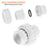 QWORK 1-Inch PVC Union Coupling, 6 Pcs Furniture Grade Pipe