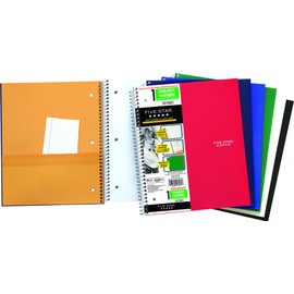 Five Star Heavyweight Quad Ruled Notebook, 3 Hole Punched, 11 x 8-1/2 Inches, 100 Sheets, Assorted Colour Covers, 1 Notebook (06280)
