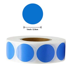 1000Pcs 1 Inch White Circle Dot Sticker Round Coding Labels Yard Sale Stickers Garage Sale Price Sticker Self-Adhesive Stickers for Classroom Office Marking Inventory Organizing Moving (Blue)