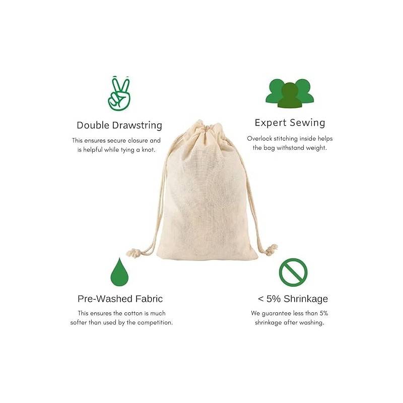 Mayatra's Organic Cotton Laundry Bag Set - Eco-Friendly, 100% Pure