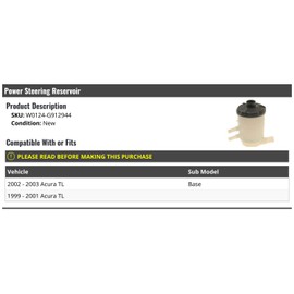 Power Steering Pump Reservoir - Compatible with 1999-2003 Acura TL