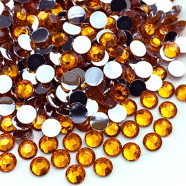 Jmassyang 5000 Pieces 4mm Resin Flatback Rhinestone Round Bling Glitter Rhinestones for Nail Art Mugs Tumblers Bottles Crafts Decoration Clothes Shoes Shirts Caps Decoration(A25 Bright Orange)