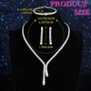 Rhinestone Silver Jewelry Set Bridal Necklace Earrings for Women