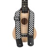 Bnineteenteam Ukulele Strap, Black and White Check Pattern, Adjustable Guitar