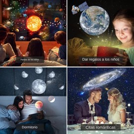 Ruiqas Galaxy Star Projector Realistic Night Light with 12 Replacement Lenses Large Projection Surface for Home Cinema Ceiling