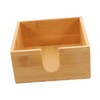 Ipetboom Bamboo Tissue Storage Box Multi Function Square Napkin Holder
