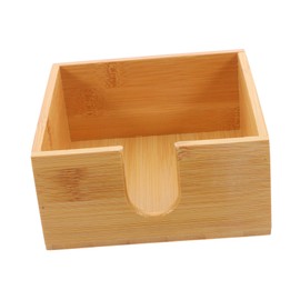 Ipetboom Bamboo Tissue Storage Box Multi Function Square Napkin Holder for Home Office Restaurant Stylish Easy to Use Tissue Case for Convenient Organization