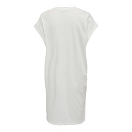 ONLY Women's Onllucy Life S/L Butterfly Dress Box JRS Jersey Dress, White