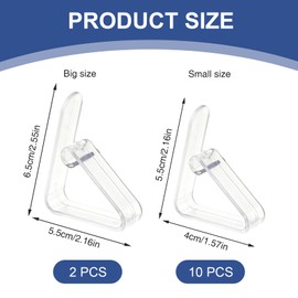 XdealCozyxc 12 Pcs Table Cloth Clips, Transparent Tablecloth Clips for Indoor Outdoor Parties Camping Picnics, 2 Sizes