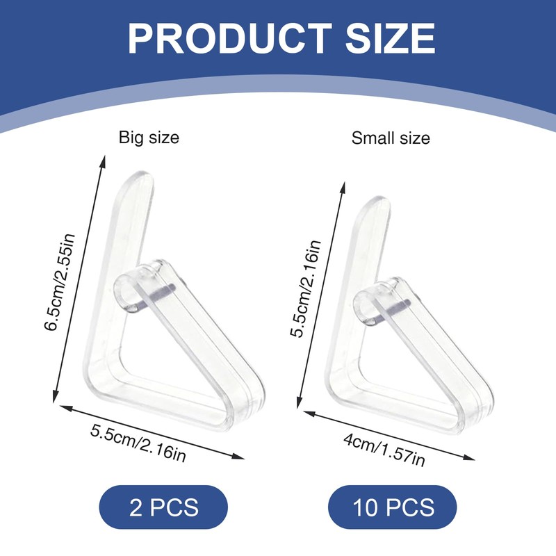 XdealCozyxc 12 Pcs Table Cloth Clips, Transparent Tablecloth Clips for