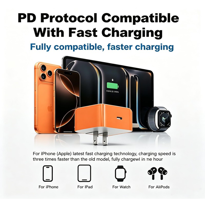 iPhone17 Pro Max 40W Dynamic Power Adapter Charger with Cable