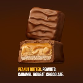 SNICKERS Crunchy Peanut Butter Squared Sharing Size Chocolate Candy Bars 3.56-Ounce Bar 18-Count Box