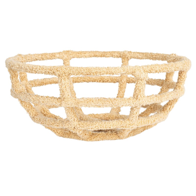 Creative Co-Op Round Cotton-Wrapped Decorative Bowl, Wheat
