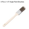 HARFINGTON 4pcs Paint Brushes 1.5" Angle Paint and Chip Brushes
