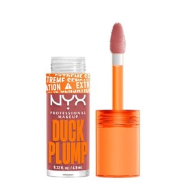 NYX PROFESSIONAL MAKEUP Duck Plump, 7ml. Tono: Nude Swings (café). Brillo labial voluminizador con efecto plumping para un volumen instantáneo. Gloss infusionado con jengibre picante para un volumen visible y de larga duración. Fórmula vegana.