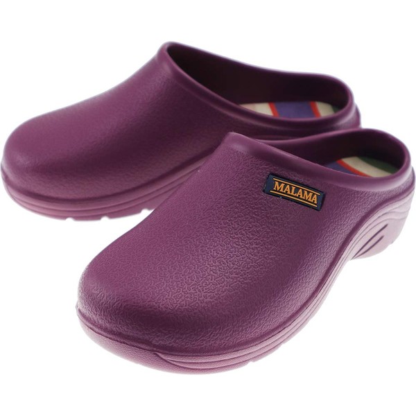 [MALAMA] Colorful Sabot Sandals, EVA Material (3 Colors for Women, Men's, M, L, 3 Colors, Lightweight, Outdoor, Leisure, Gardening, Veranda, Waterproof, 02. women purple