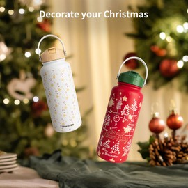 Blackube Stainless Steel Drinking Bottle with Straw, 1 Litre Thermos Flask, BPA-Free, Leak-Proof, Large, Metal Water Bottle