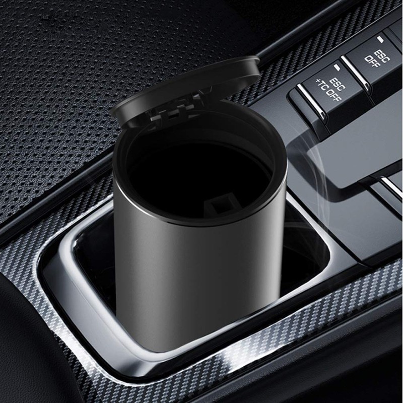 KOOMTOOM Alloy Mini Car Cup Holder Garbage Can, 300ml Dismountable