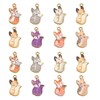 KitBeads 40pcs Enamel Fox Charms Flower Printed Animal Charms Cartoon