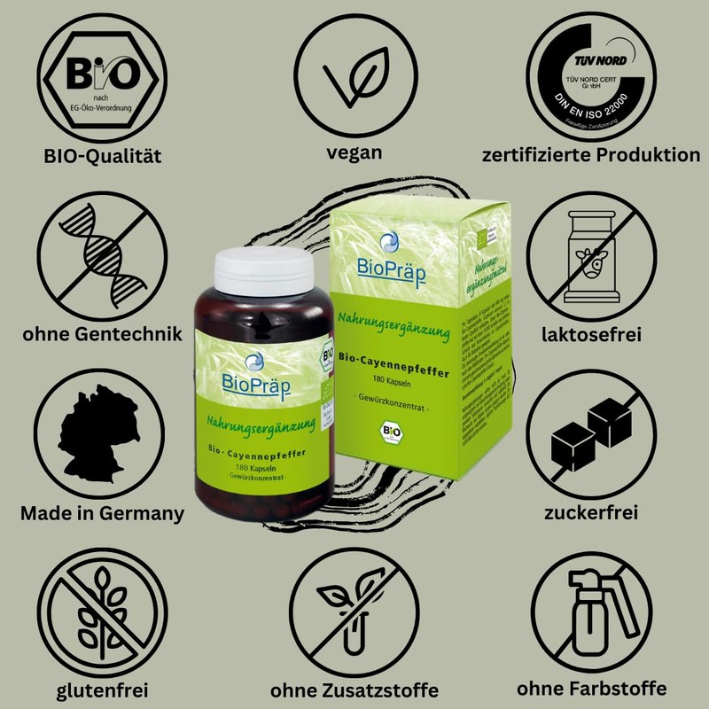 Bio-Cayennepfeffer Kapseln