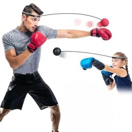 Boxing Reflex Ball Punching Ball Weaving Ball Training Set Black 2ea