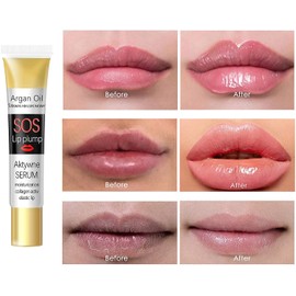 2 Piece Lip Plumper Set, Instant Volumising Collagen Lip Plumping Shine Moisturising Cream Repair Lip Extreme Volume Essence Lips Enhancer, Increase Lip Elasticity