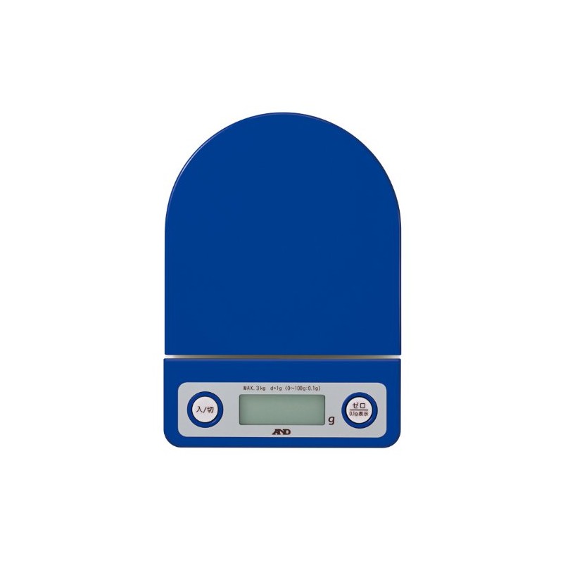 A&D Digital Home Scale 6.6 lbs (3 kg), Blue UH-3202-BL